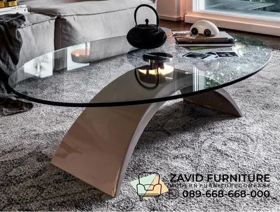 Glass Coffee Table Transparan Oval Glass Coffee Table Transparan Oval