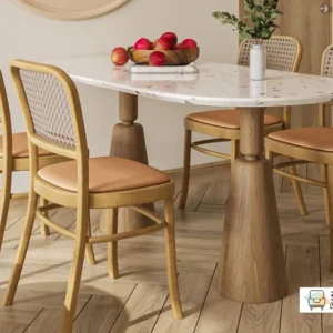 Jual Meja Makan Marmer Satu Set Affordable