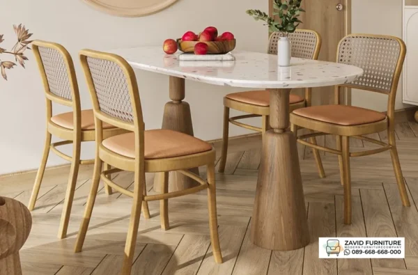 Jual Meja Makan Marmer Satu Set Affordable