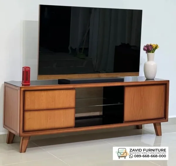 Jual Meja Tv Material Kayu Jati Minimalis