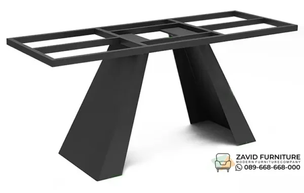 Kaki Meja Besi Industrial Trapezium Modern