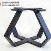 Kaki Meja Besi Modern Industrial Geometris
