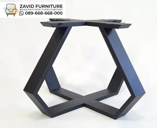 Kaki Meja Besi Modern Industrial Geometris