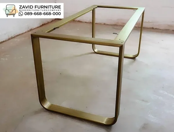 Kaki Meja Stainless Gold U-Shape