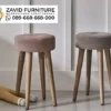 Kursi Stool Bar Rendah Skandinavia Bulat