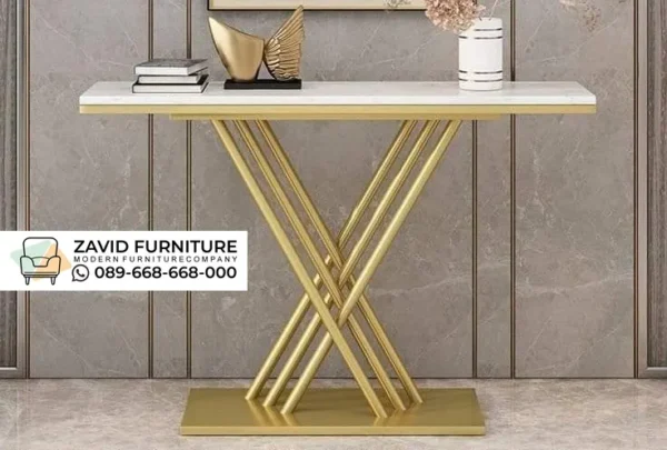 Meja Konsul Marmer Kaki Silang Meja Konsul Marmer Kaki Silang