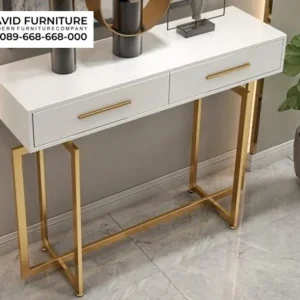 Meja Konsul Putih Gold Estetik Meja Konsul Putih Gold Estetik