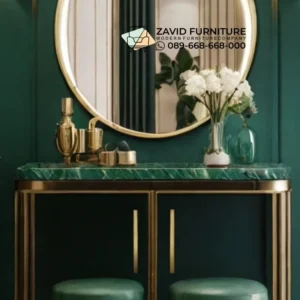 Meja Rias Kombinasi Marmer Dan Stainless