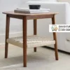 Meja Sudut Minimalis Aksen Anyaman Meja Sudut Minimalis Aksen Anyaman