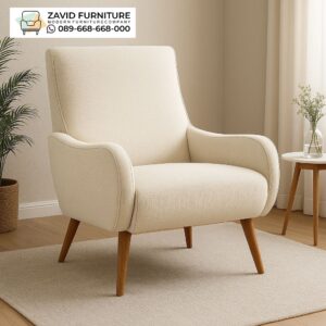 Kursi Sofa Single Minimalis Kayu Jati Retro Modern