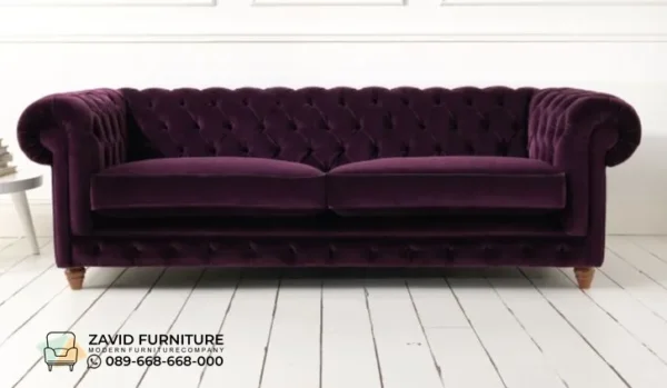 Sofa Tufted Bludru Velvet Mewah