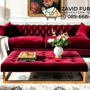 Sofa Tufted Maroon Elegan Sofa Tufted Maroon Elegan