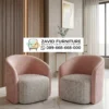 Kursi Cafe Tub Houndstooth Pink Kursi Cafe Tub Houndstooth Pink