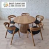 Set Meja Makan Bundar 5 Kursi Bohemian