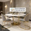 Set Meja Makan Bundar Aurora Marble