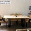 Jual Meja Makan Marmer Kayu Jati 6 Kursi