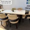 Jual Meja Makan Marmer Kayu Jati 6 Kursi