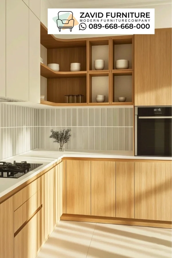 Kitchen Set HPL Motif Kayu Modern Kitchen Set HPL Motif Kayu Modern