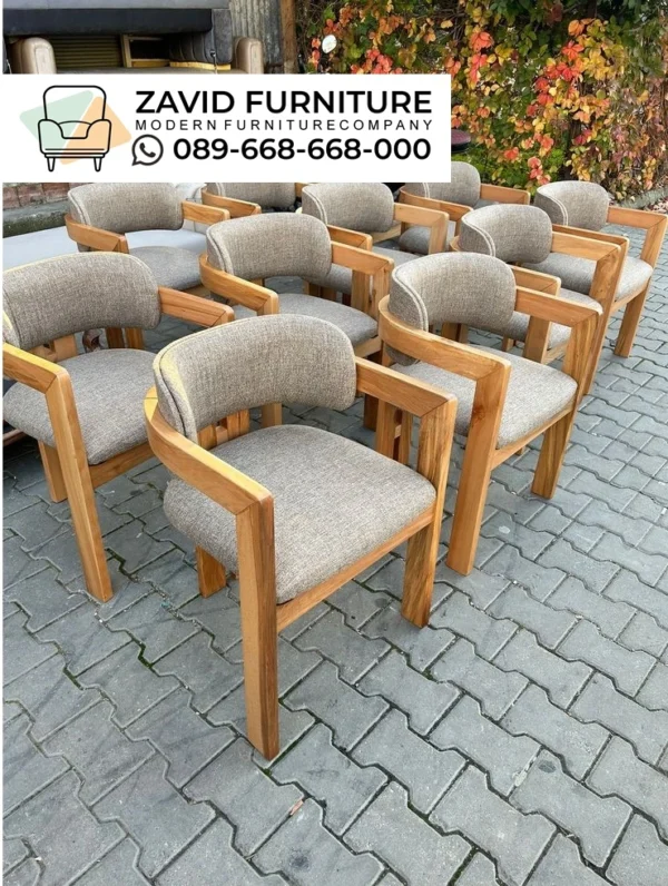 Kursi Jati Jok Grey
