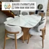 Meja Makan Marmer Carrara 8 Kursi Meja Makan Marmer Carrara 8 Kursi