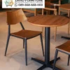 Set Kursi Cafe Dudukan Kayu Kaki Besi Set Kursi Cafe Dudukan Kayu Kaki Besi