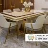 Set Meja Makan Mewah Kombinasi Stainless Set Meja Makan Mewah Kombinasi Stainless