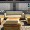Set Sofa Tamu Jati Minimalis Modern