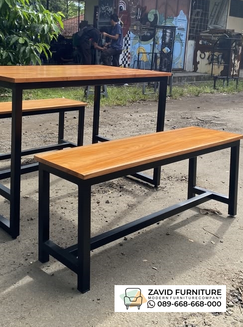 Bangku Cafe Kombinasi Besi