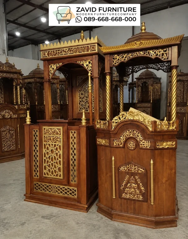 Jual Mimbar Masjid Banjarmasin Model Kubah