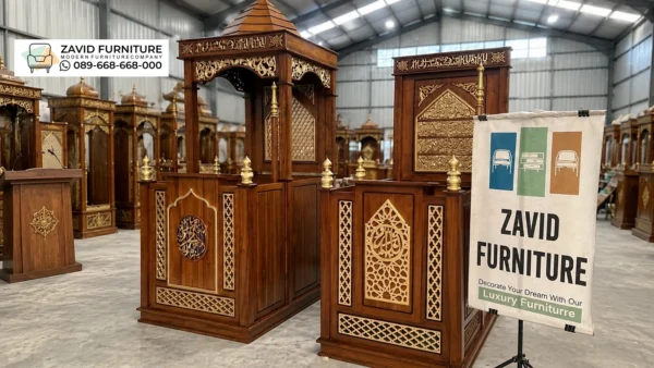 Mimbar Masjid Di Balikpapapan Kayu Jati Berkualitas