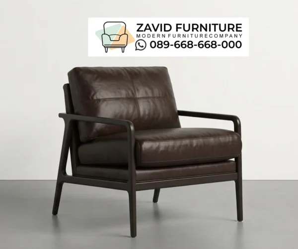 08087b90-49bb-4faf-9047-dc902851cf0a Koleksi Eksklusif Kursi Santai Kulit Asli Kayu Hitam Elegan
