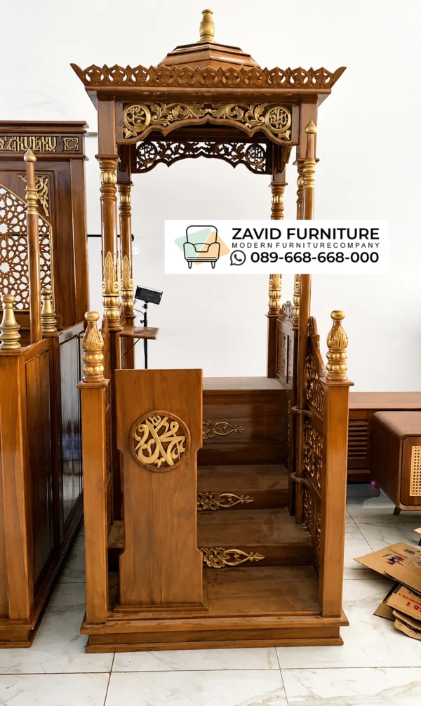 Jual Mimbar Masjid Bondowoso Kayu
