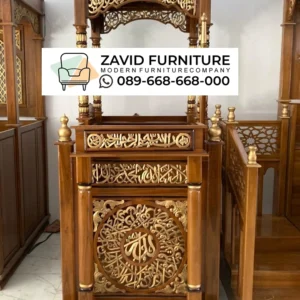 Jual Mimbar masjid Madiun Ukir Kayu Harga Mimbar Masjid Madiun Ukir Kayu