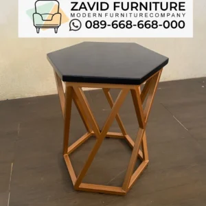 MEJA MINI ZAVID Jual Meja Segi Enam Kaki Emas Termurah di Tangerang - Pesan Sekarang di Zavid Furniture
