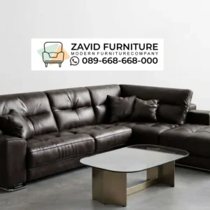 a40a2e98-52e5-477c-b08f-307e84efaab4 Sofa Sudut L-Shape Kulit Asli Mewah Desain Tufted