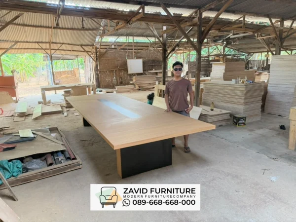 hpl zavid222 Meja Meeting 10 Kursi Lebih Bahan HPL Premium