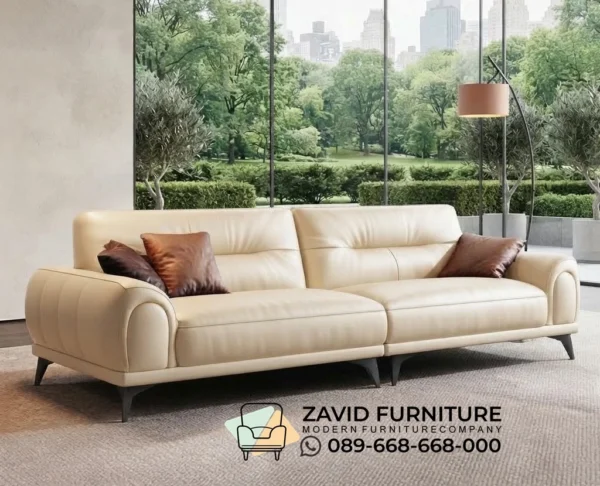 sofa kulit asli Sofa Kulit Asli Mewah 2 Seater