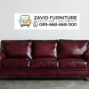 Sofa Kulit Asli 3 Seater Nuansa Modern Industrial
