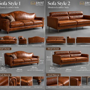 Sofa Kulit Asli Jepara