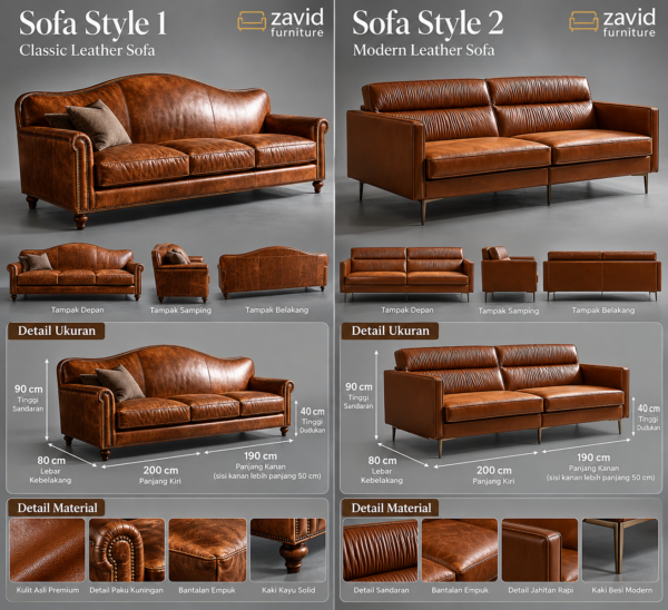 Sofa Kulit Asli Jepara Sofa Kulit Asli Jepara