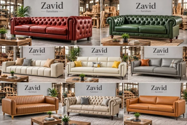 Sofa Kulit Asli Mewah Elegant Untuk Ruang Tamu