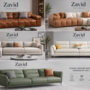 Sofa Kulit Asli Mewah Elegant Untuk Ruang Tamu