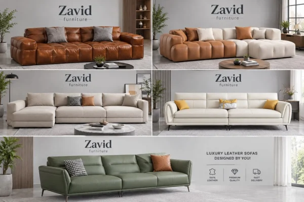 Sofa Kulit Asli Mewah Elegant Untuk Ruang Tamu